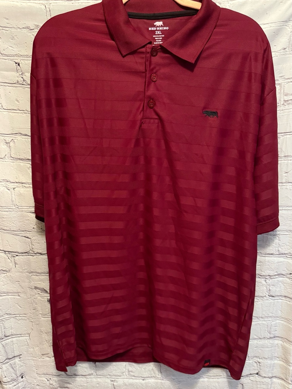 Men's Maroon Polo Shirt - 2XL